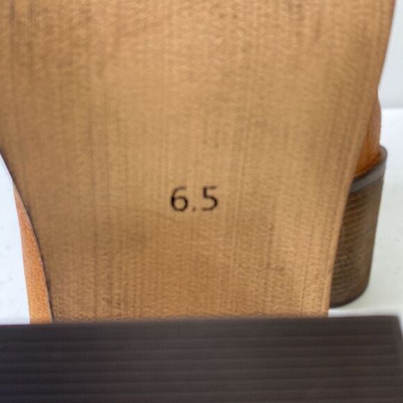 Diba Ser Eeta Suede Chunky Block Heel Boot in Cognac Square Toe Pull On Boho - Picture 11 of 14